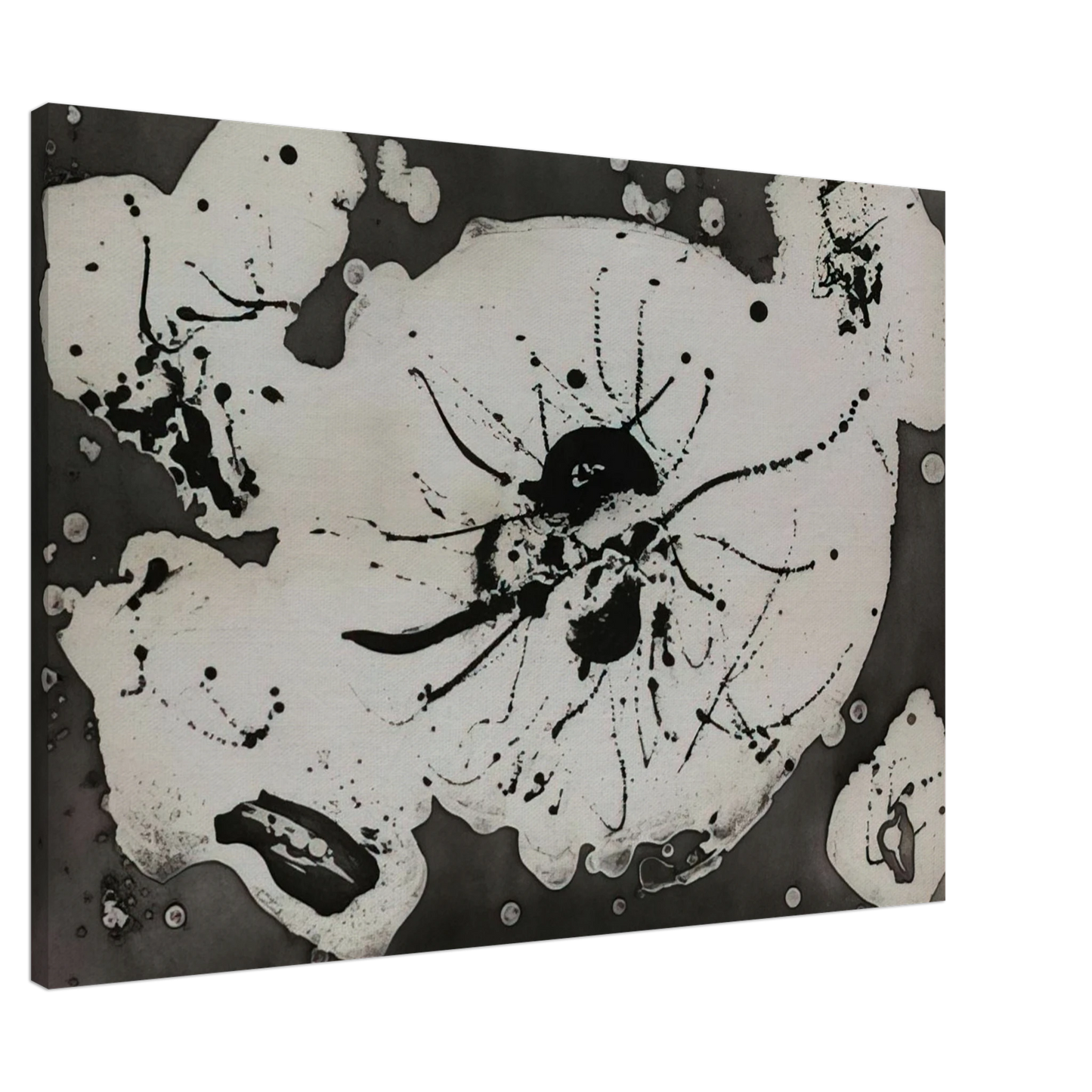 Sam Francis - Black Smudge Canvas - 20x30 cm / 8x12 inches-canvas