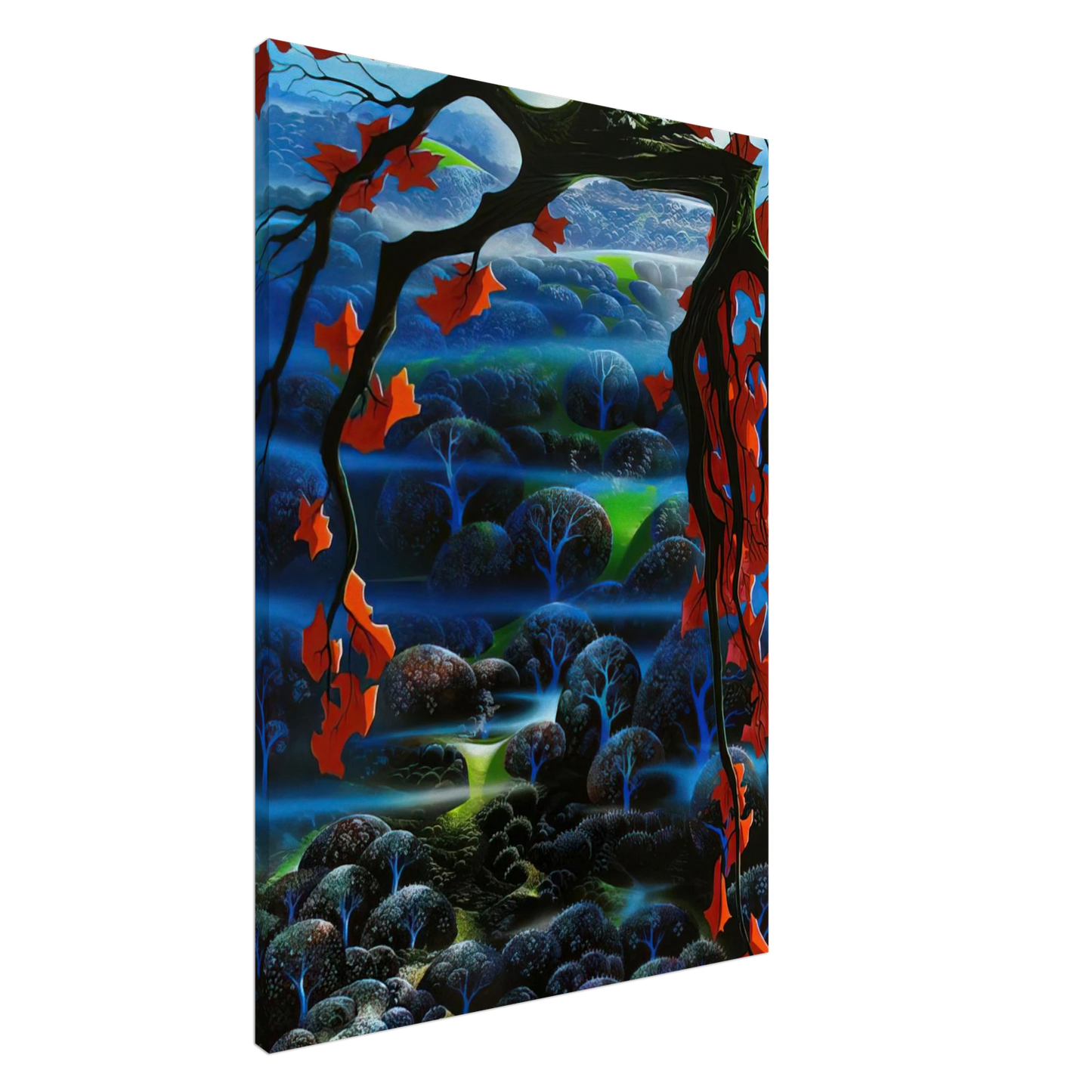 Eyvind Earle - Valley of Dreams Canvas - 20x30 cm / 8x12 inches-canvas