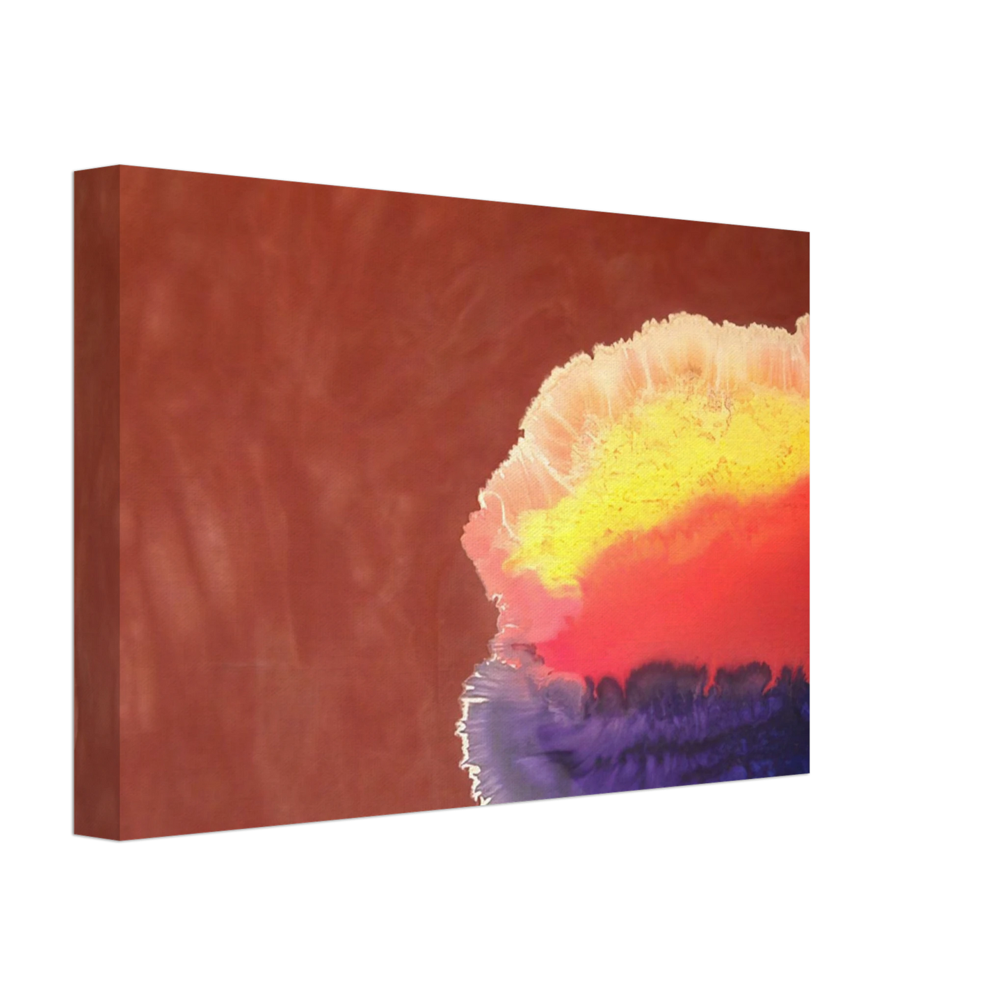 Ronnie Landfield - Brown Wall - 1970 Canvas - 40x60 cm / 16x24 inches-canvas