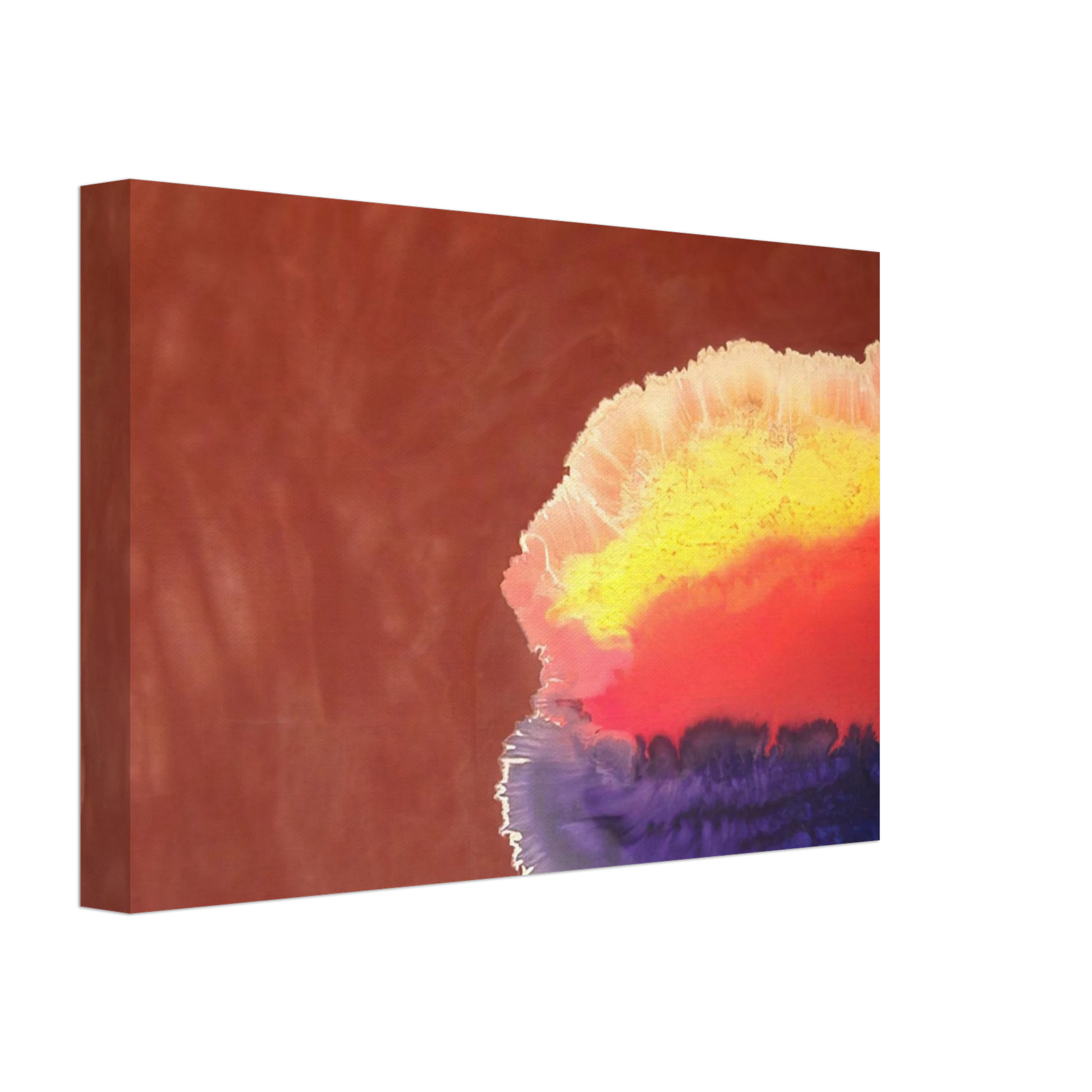 Ronnie Landfield - Brown Wall - 1970 Canvas - 40x60 cm / 16x24 inches-canvas