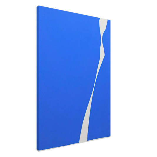 Adja Yunkers - White On Blue II - 1969 Canvas - 20x30 cm / 8x12 inches-canvas