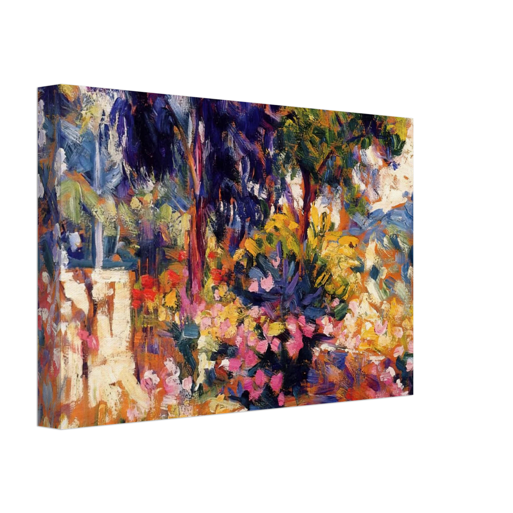 Henri-Edmond Cross - The Flowered Terrace Canvas - 40x60 cm / 16x24 inches-canvas
