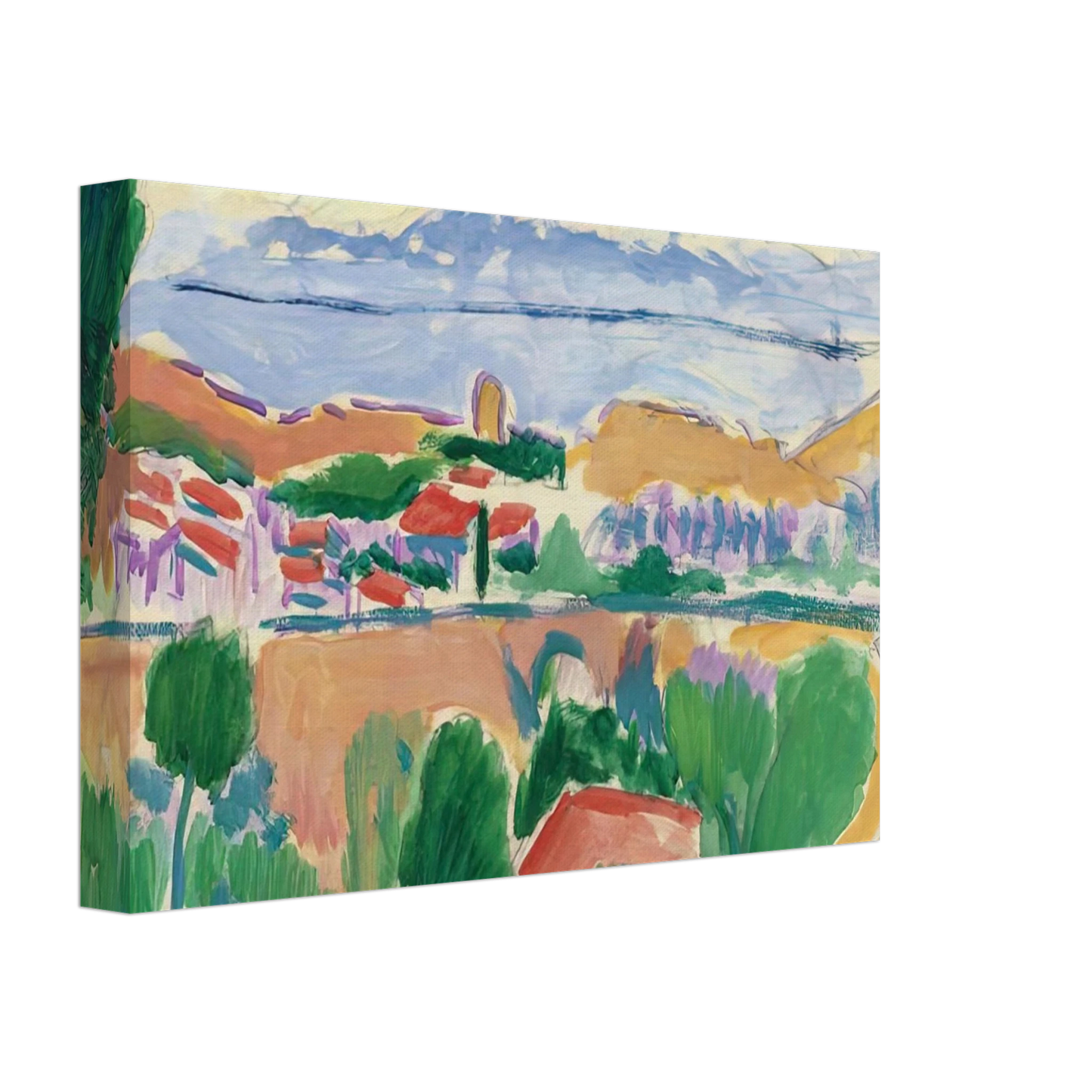 Henri Matisse - VUE DE COLLIOURE 1906 Canvas - 40x60 cm / 16x24 inches-canvas