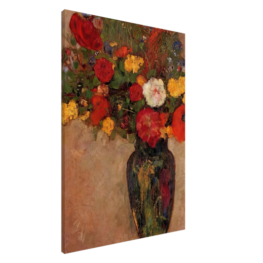 Odilon Redon - VASE OF FLOWERS 7 Canvas - 20x30 cm / 8x12 inches-canvas