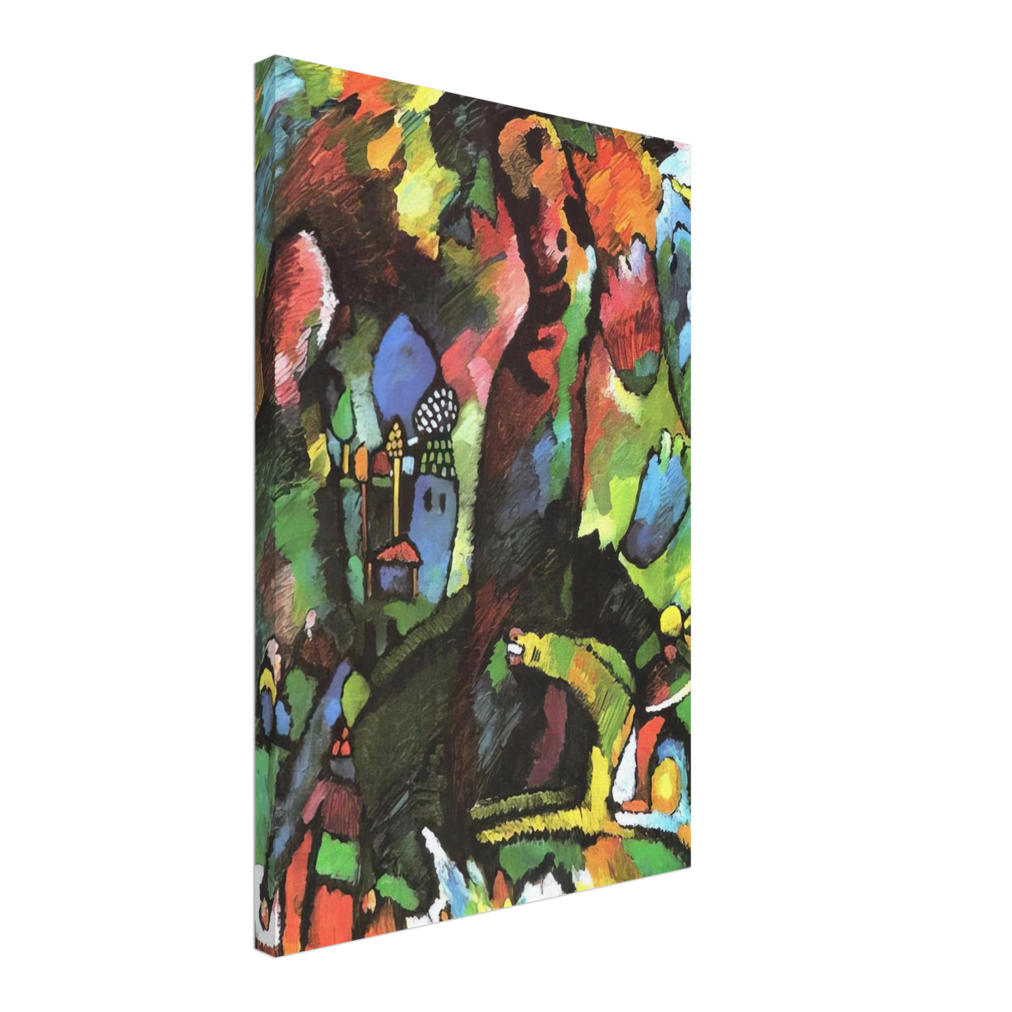 Wassily Kandinsky - PICTURE WITH ARCHER 1909 Canvas - 70x100 cm / 28x40 inches-canvas