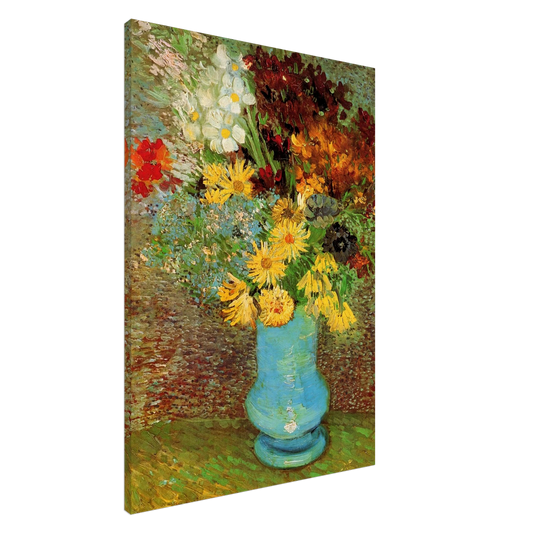Vincent van Gogh - Vase with Daisies and Anemones Canvas - 20x30 cm / 8x12 inches-canvas