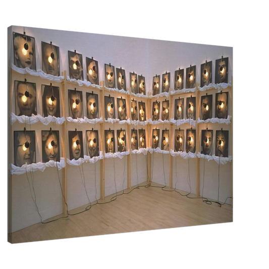 Christian Boltanski - THE RESERVE OF DEAD SWISS 1990 Canvas - 20x30 cm / 8x12 inches-canvas