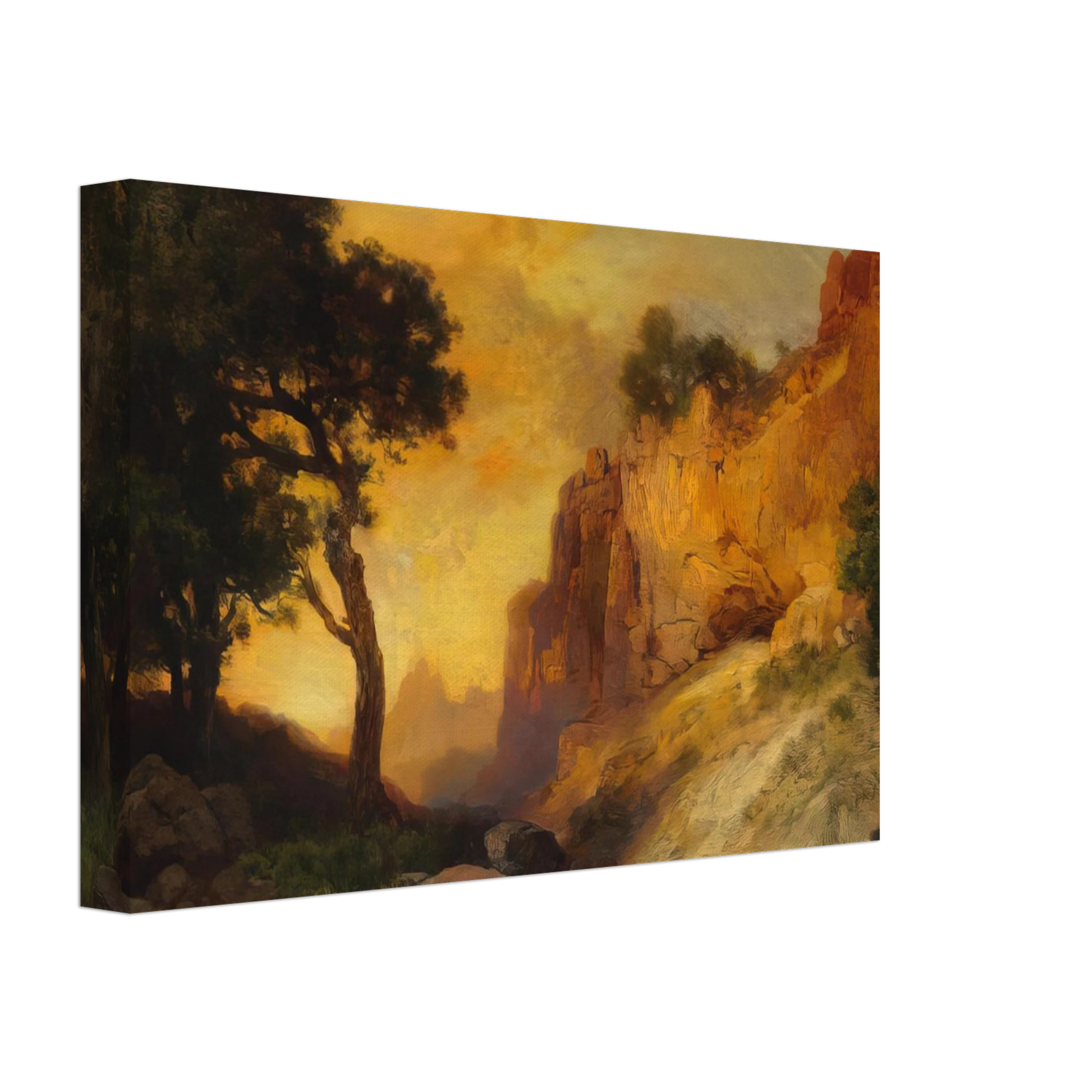 Thomas Moran - A Side Canyon Canvas - 70x100 cm / 28x40 inches-canvas