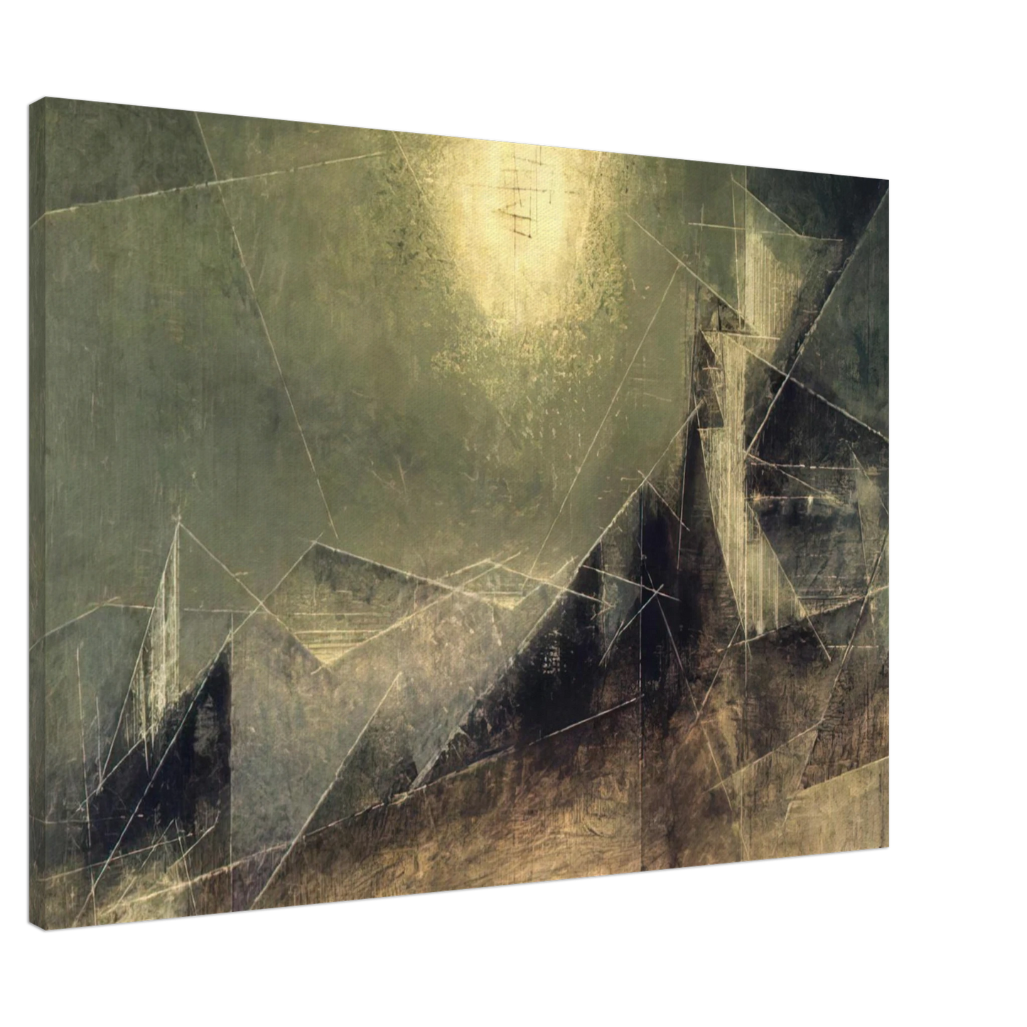 Lyonel Feininger - LUNAR WEB 1951 Canvas - 20x30 cm / 8x12 inches-canvas