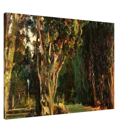 John Singer Sargent - Falconieri Gardens, Frascati Canvas - 20x30 cm / 8x12 inches-canvas