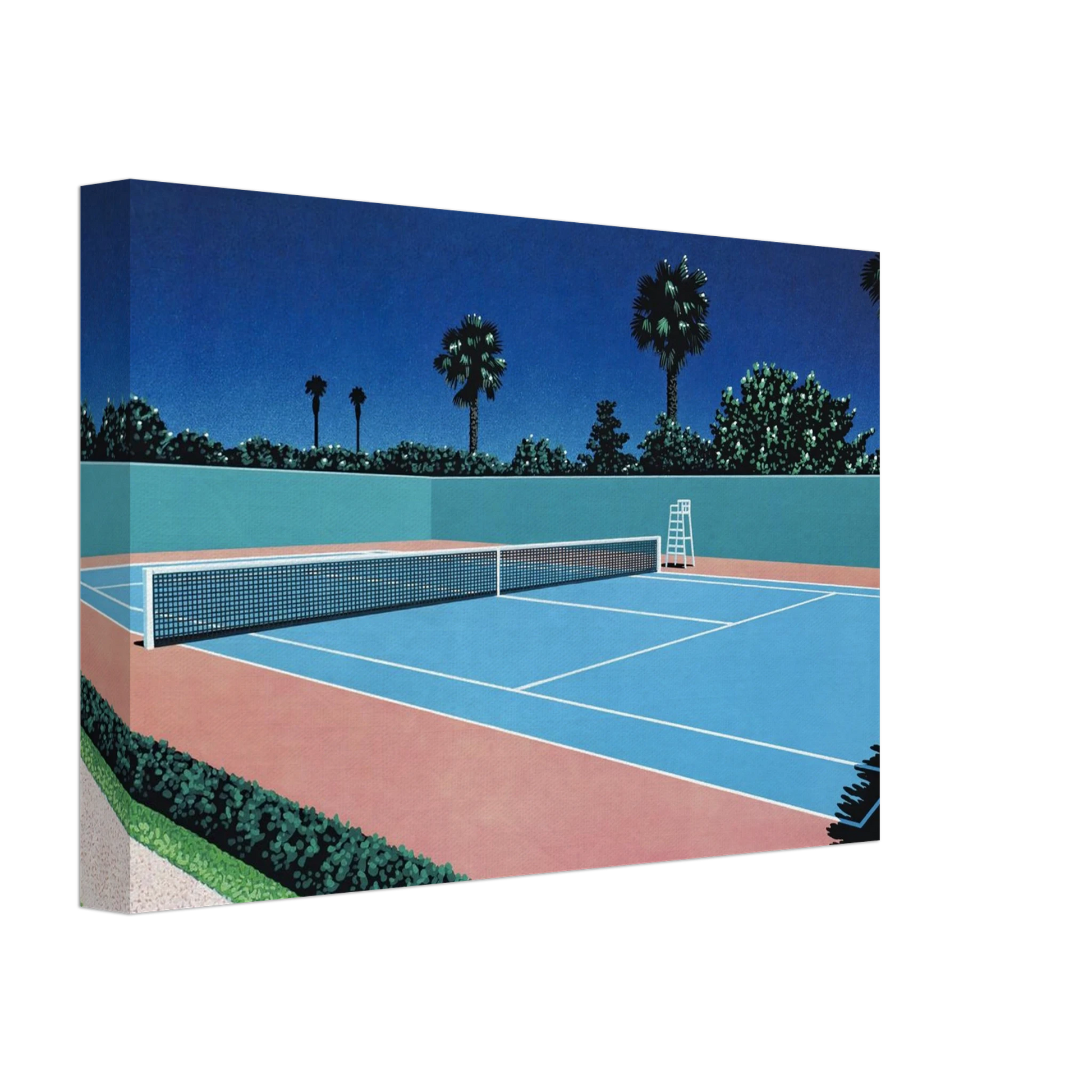 Hiroshi Nagai - Tennis Court Canvas - 70x100 cm / 28x40 inches-canvas