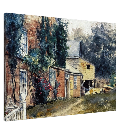 Childe Hassam - Old House, Nantucket Canvas - 20x30 cm / 8x12 inches-canvas