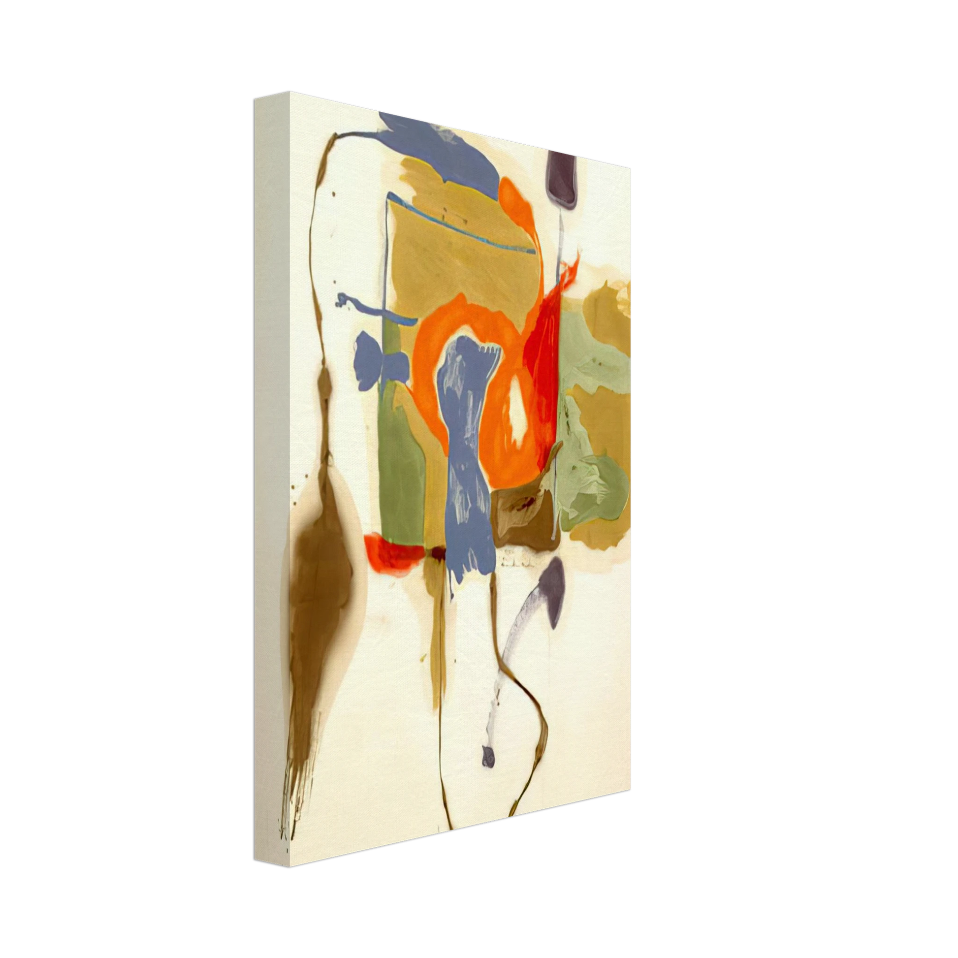 Helen Frankenthaler - Blue Form in a Scene - 1961 Canvas - 40x60 cm / 16x24 inches-canvas