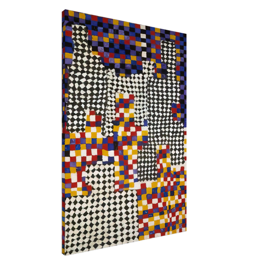 Alfred Jensen - Family Portrait - 1958 Canvas - 20x30 cm / 8x12 inches-canvas