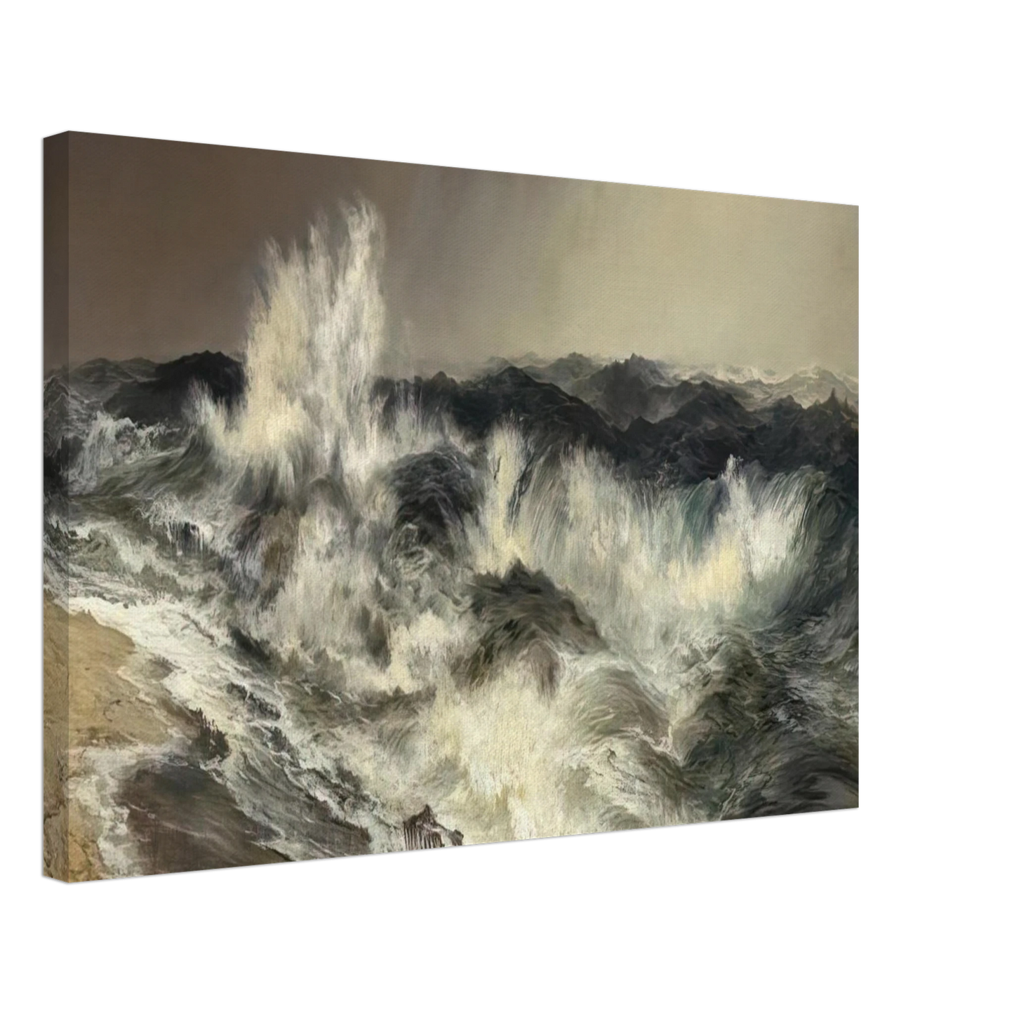 Thomas Moran - The Much Resounding Sea Canvas - 40x60 cm / 16x24 inches-canvas