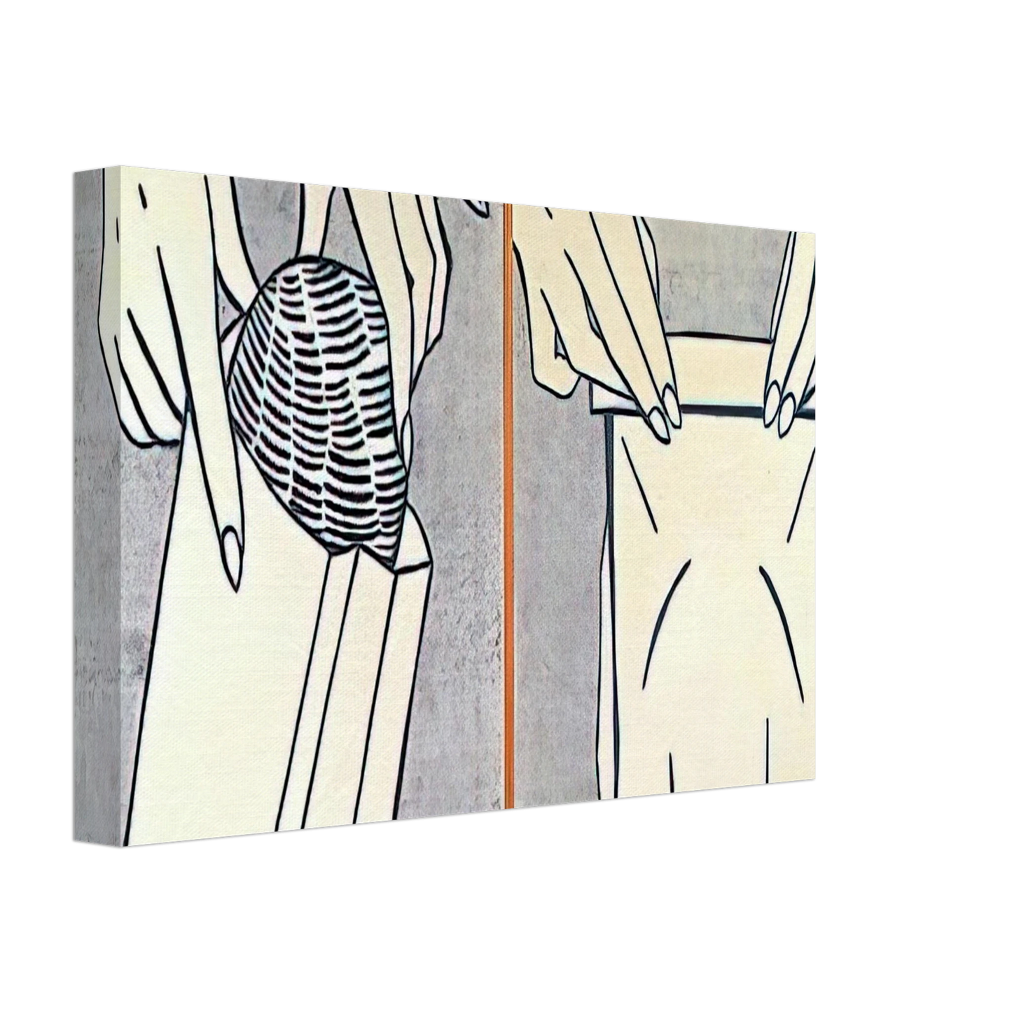 Roy Lichtenstein - BREAD IN BAG 1961 Canvas - 40x60 cm / 16x24 inches-canvas