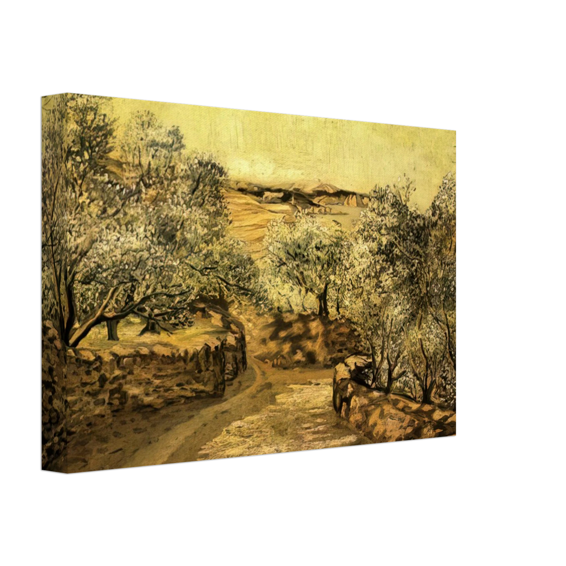 Salvador Dali - THE LANE TO PORT LLIGAT WITH VIEW OF CAP CREUS Canvas - 40x60 cm / 16x24 inches-canvas