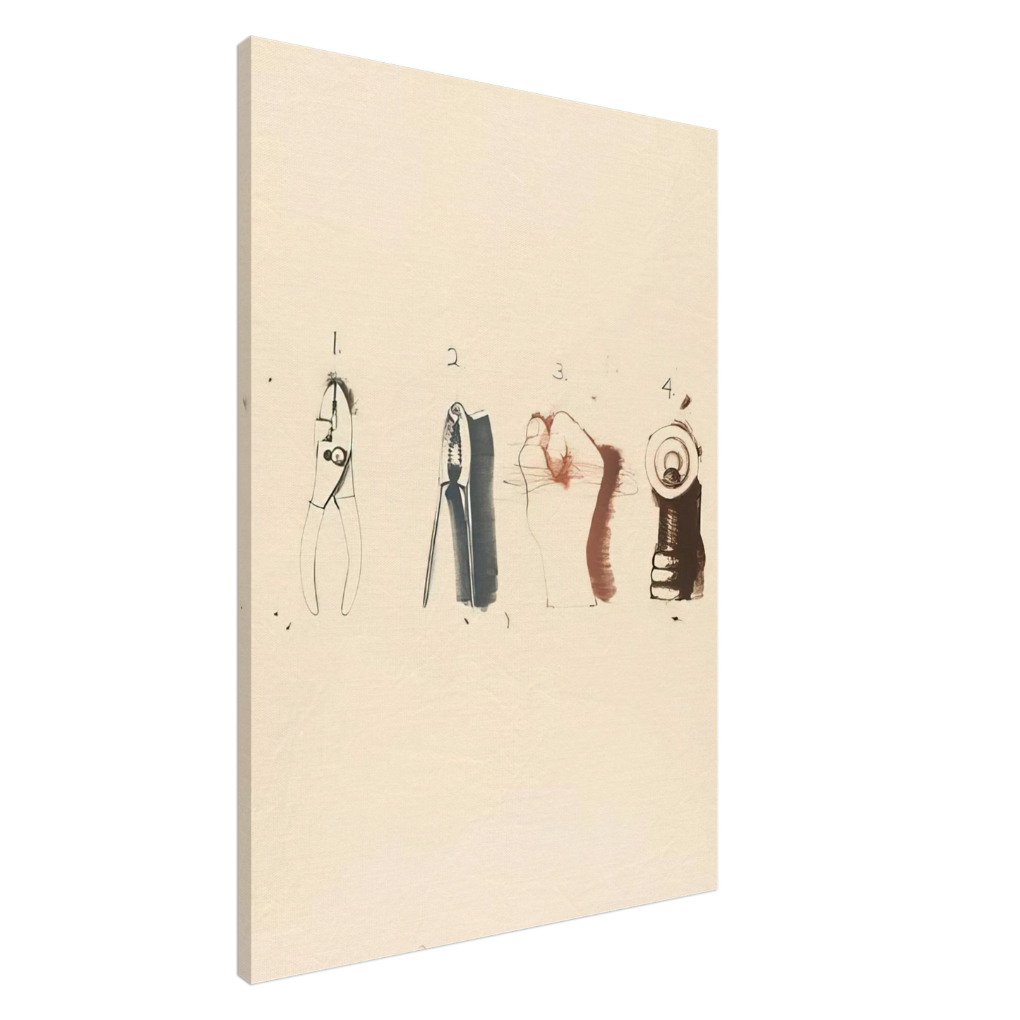 Jim Dine - NUTCRACKER 1973 Canvas - 20x30 cm / 8x12 inches-canvas