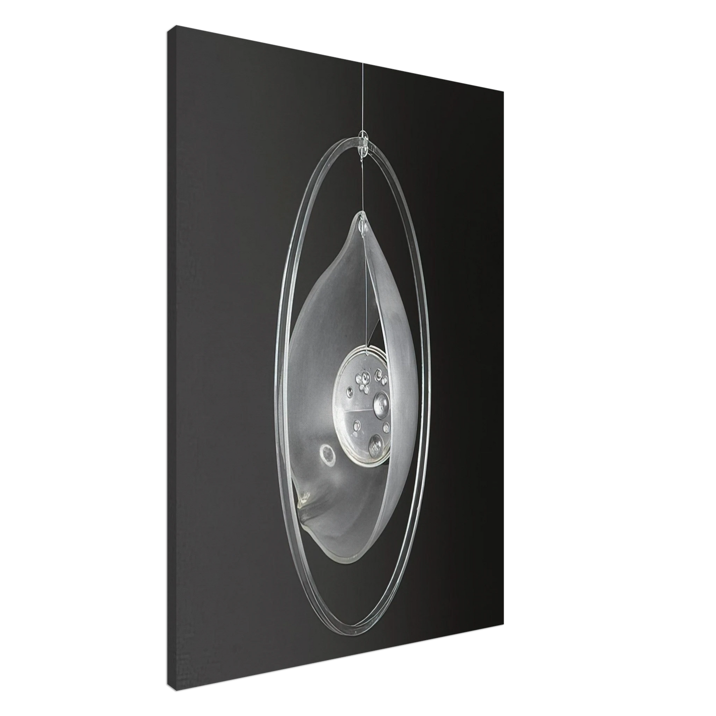 Gyula Kosice - Deformacion de la gota circunvalada - 1965 Canvas - 20x30 cm / 8x12 inches-canvas