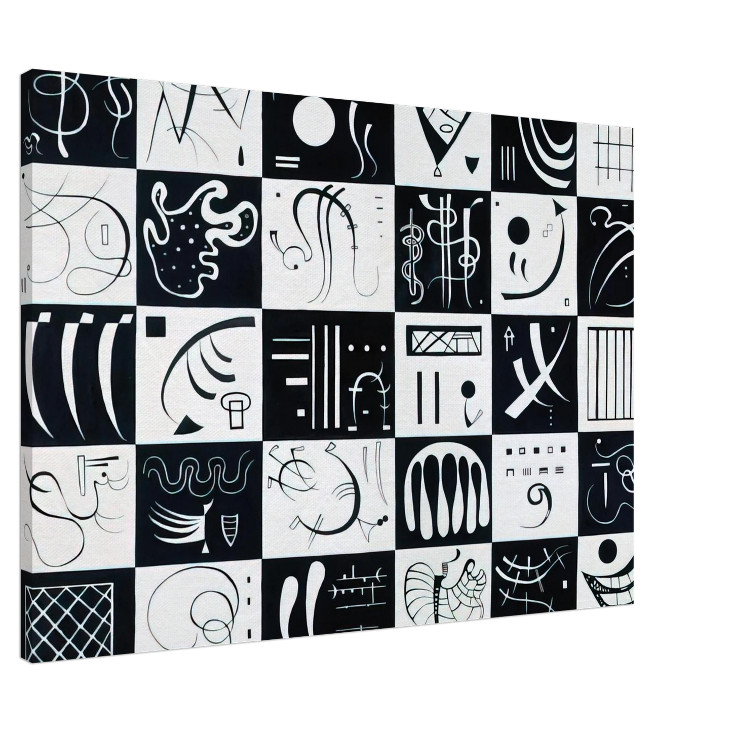 Wassily Kandinsky - THIRTY 1937 Canvas - 20x30 cm / 8x12 inches-canvas