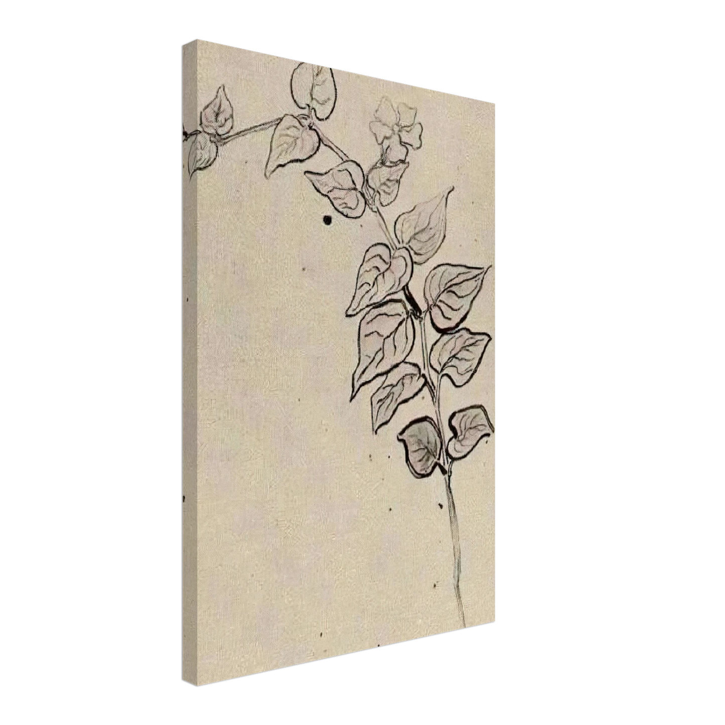Vincent van Gogh - Branch with Leaves Canvas - 40x60 cm / 16x24 inches-canvas