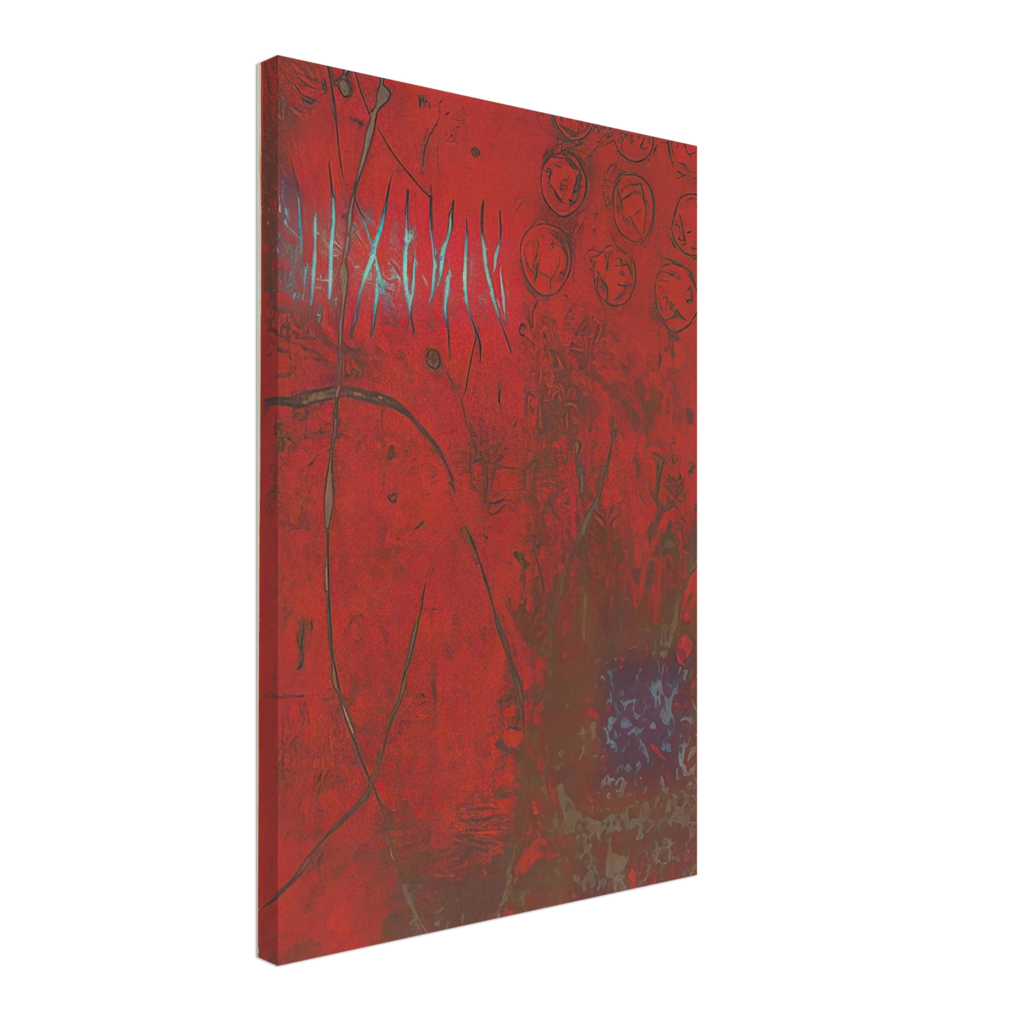 Hiroyuki Tajima - A Hunting Ground - 1968 Canvas - 40x60 cm / 16x24 inches-canvas