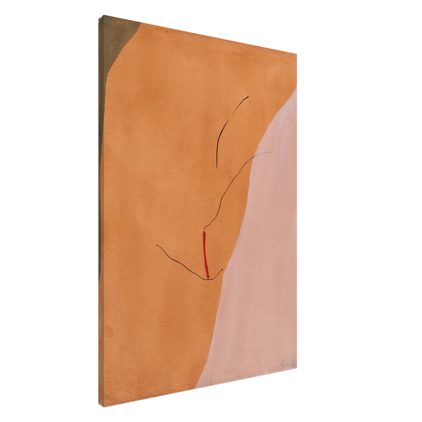 Helen Frankenthaler - Sanguine Mood - 1971 Canvas - 20x30 cm / 8x12 inches-canvas