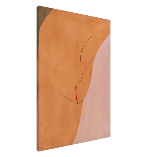 Helen Frankenthaler - Sanguine Mood - 1971 Canvas - 20x30 cm / 8x12 inches-canvas