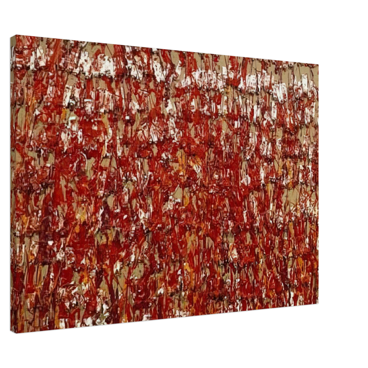 Arman - Red Tubes of Paint - 1980 Canvas - 20x30 cm / 8x12 inches-canvas