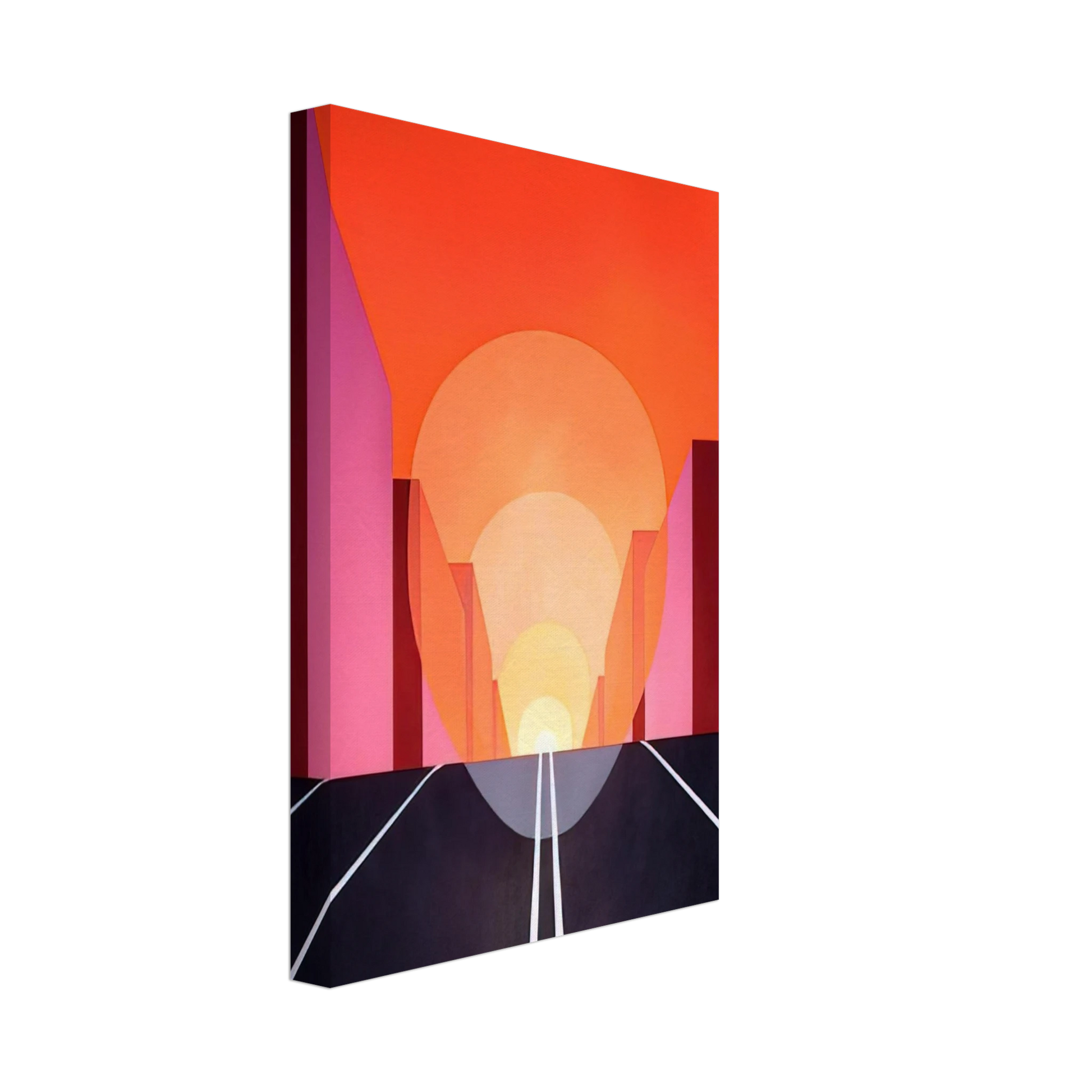 Clarence Holbrook Carter - Highway - 1979 Canvas - 40x60 cm / 16x24 inches-canvas