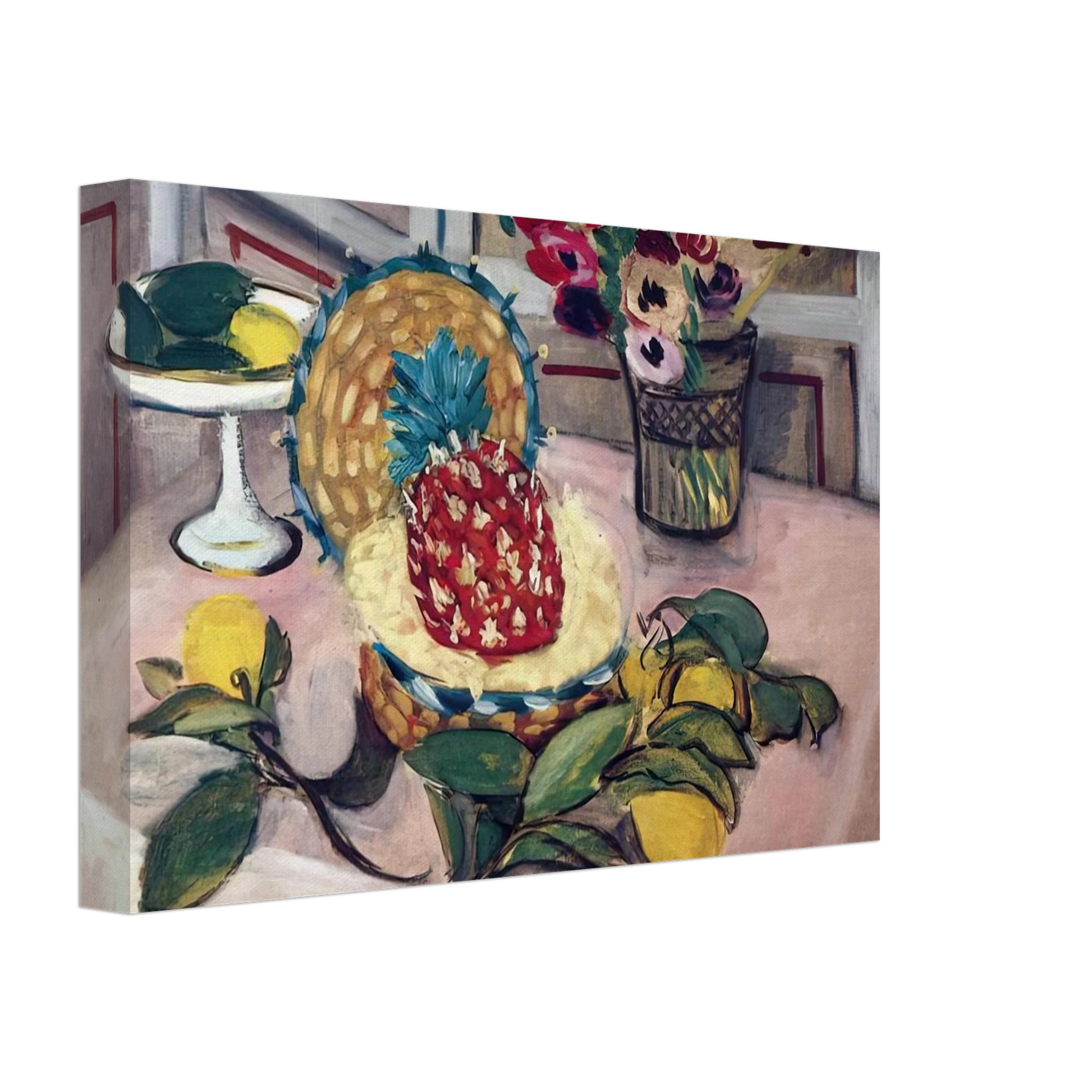 Henri Matisse - STILL LIFE WITH PINEAPPLES 1940 Canvas - 40x60 cm / 16x24 inches-canvas