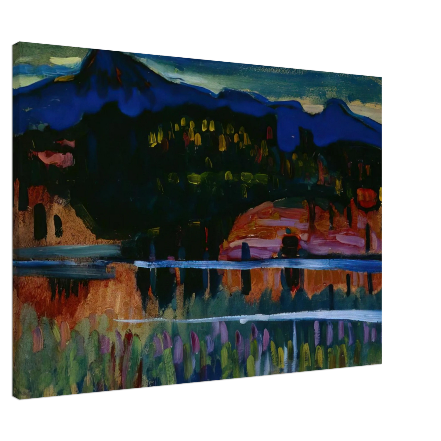 Wassily Kandinsky - MURNAU AM STAFFELSEE 1908 Canvas - 20x30 cm / 8x12 inches-canvas