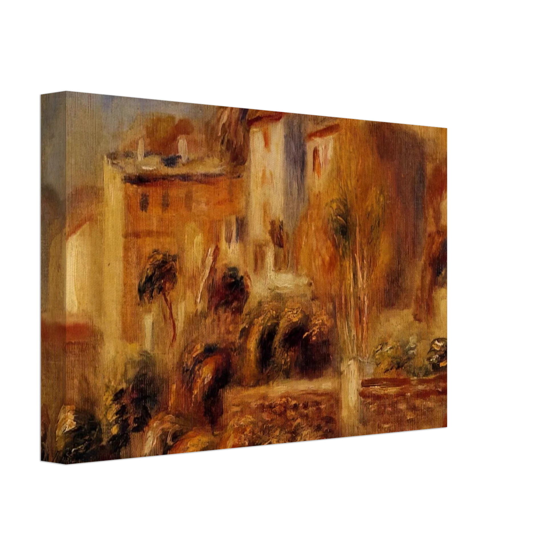 Pierre-Auguste Renoir - Houses at Cagnes Canvas - 70x100 cm / 28x40 inches-canvas