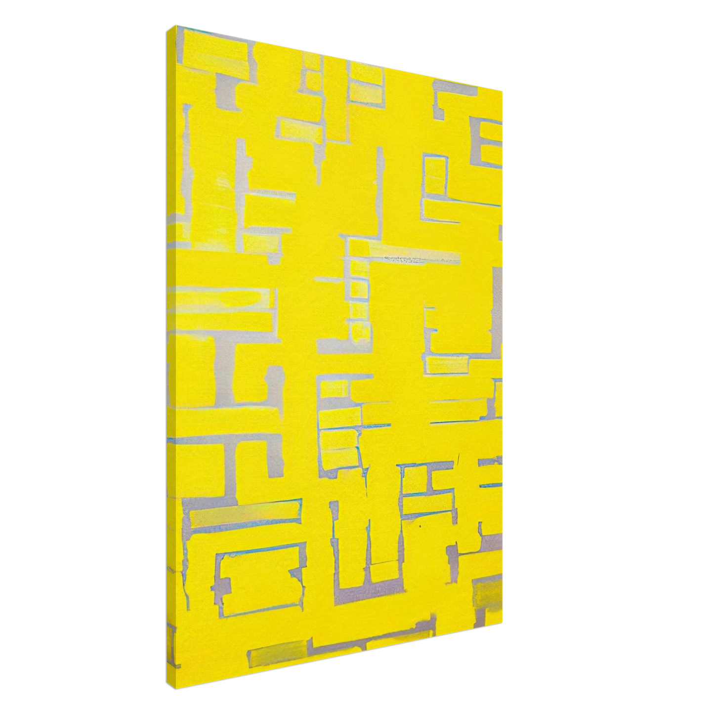 Ad Reinhardt - Untitled Yellow and White - 1950 Canvas - 20x30 cm / 8x12 inches-canvas