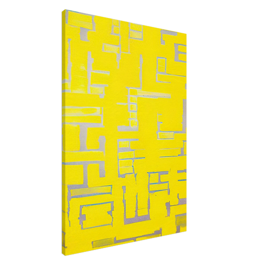 Ad Reinhardt - Untitled Yellow and White - 1950 Canvas - 20x30 cm / 8x12 inches-canvas