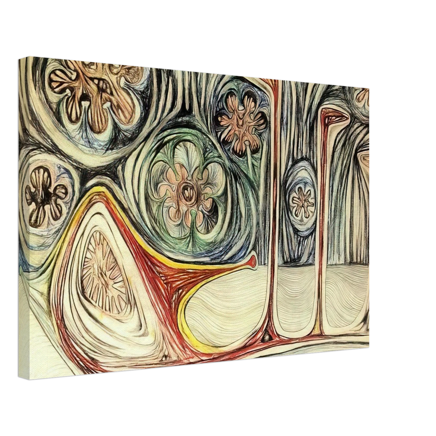 Roberto Matta - SNAIL S TRACE 1937 Canvas - 40x60 cm / 16x24 inches-canvas