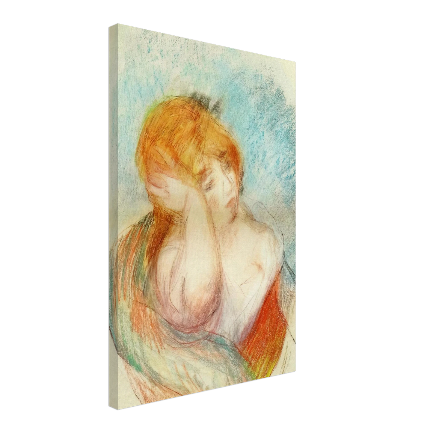 Pierre-Auguste Renoir - Seated Woman Canvas - 40x60 cm / 16x24 inches-canvas