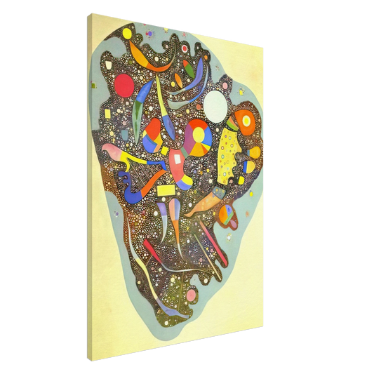 Wassily Kandinsky - COLOURFUL ENSEMBLE 1938 Canvas - 20x30 cm / 8x12 inches-canvas