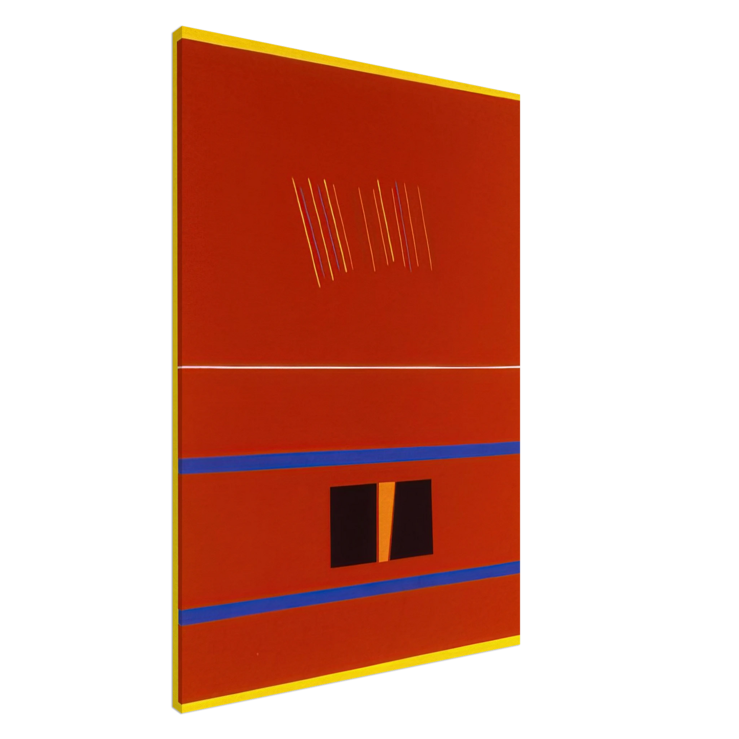 Ronnie Landfield - Red Painting For Romania - 1990 Canvas - 20x30 cm / 8x12 inches-canvas