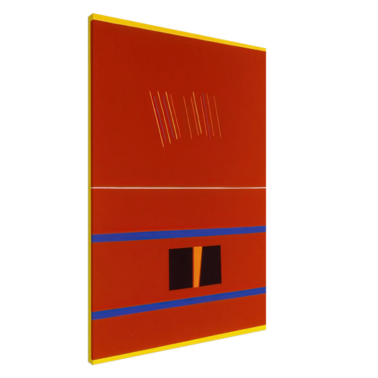 Ronnie Landfield - Red Painting For Romania - 1990 Canvas - 20x30 cm / 8x12 inches-canvas