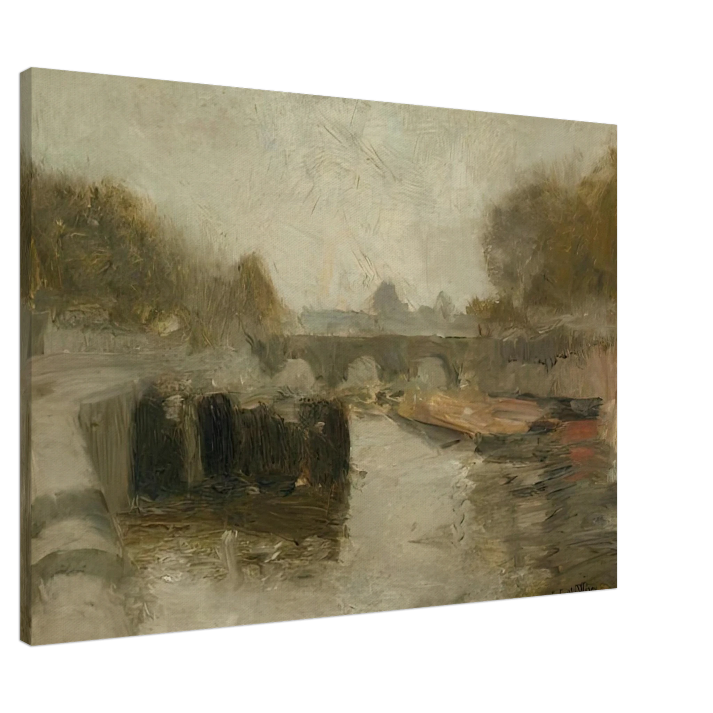 Henri Matisse - LE PONT 1895 Canvas - 20x30 cm / 8x12 inches-canvas