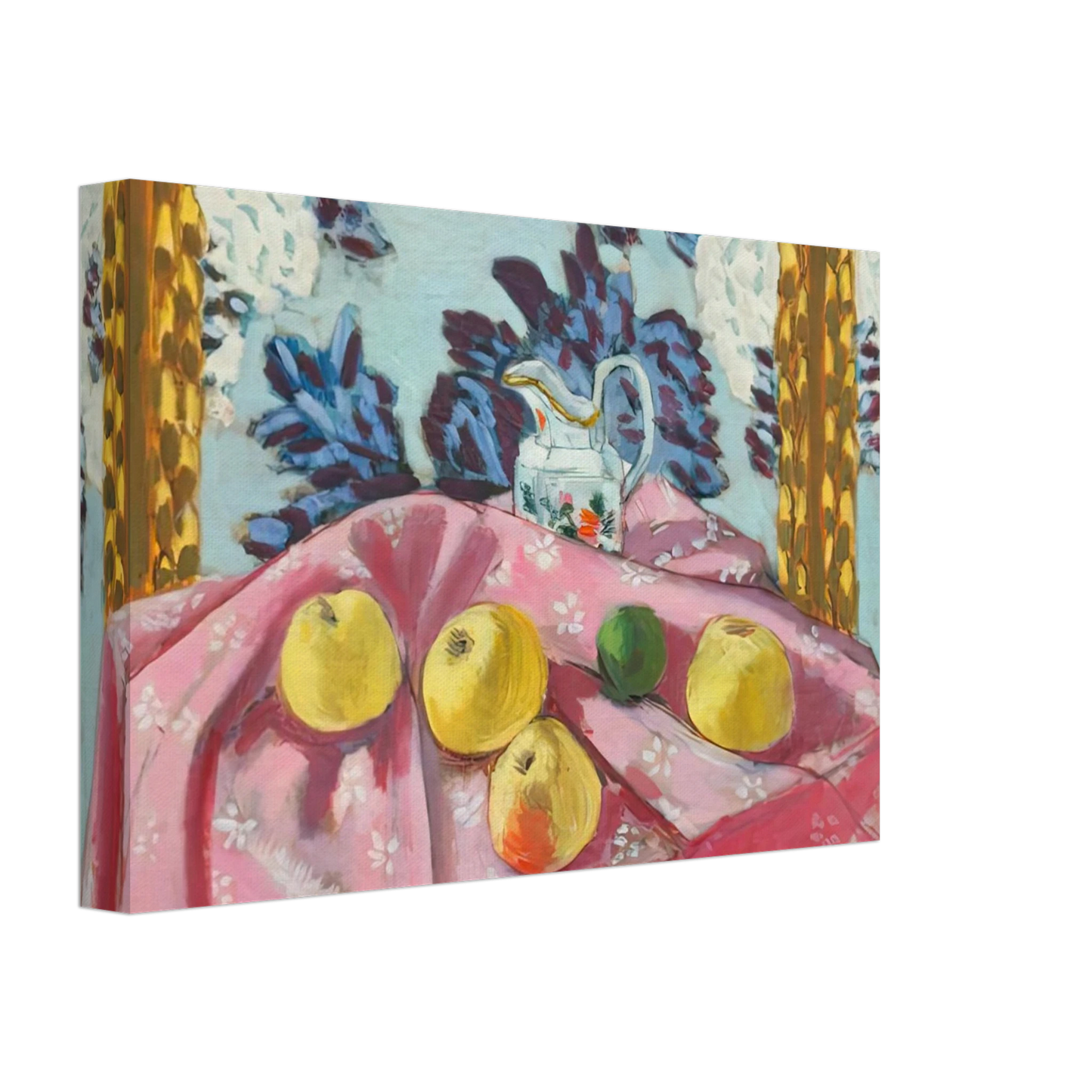 Henri Matisse - STILL LIFE WITH APPLES ON A PINK TABLECLOTH 1924 Canvas - 40x60 cm / 16x24 inches-canvas