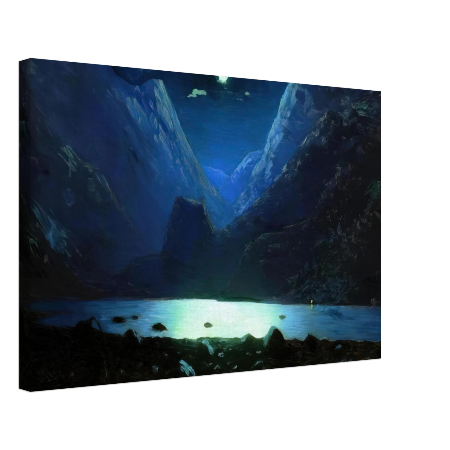 Arkhyp Kuindzhi - Daryal pass. Moonlight Night Canvas - 70x100 cm / 28x40 inches-canvas