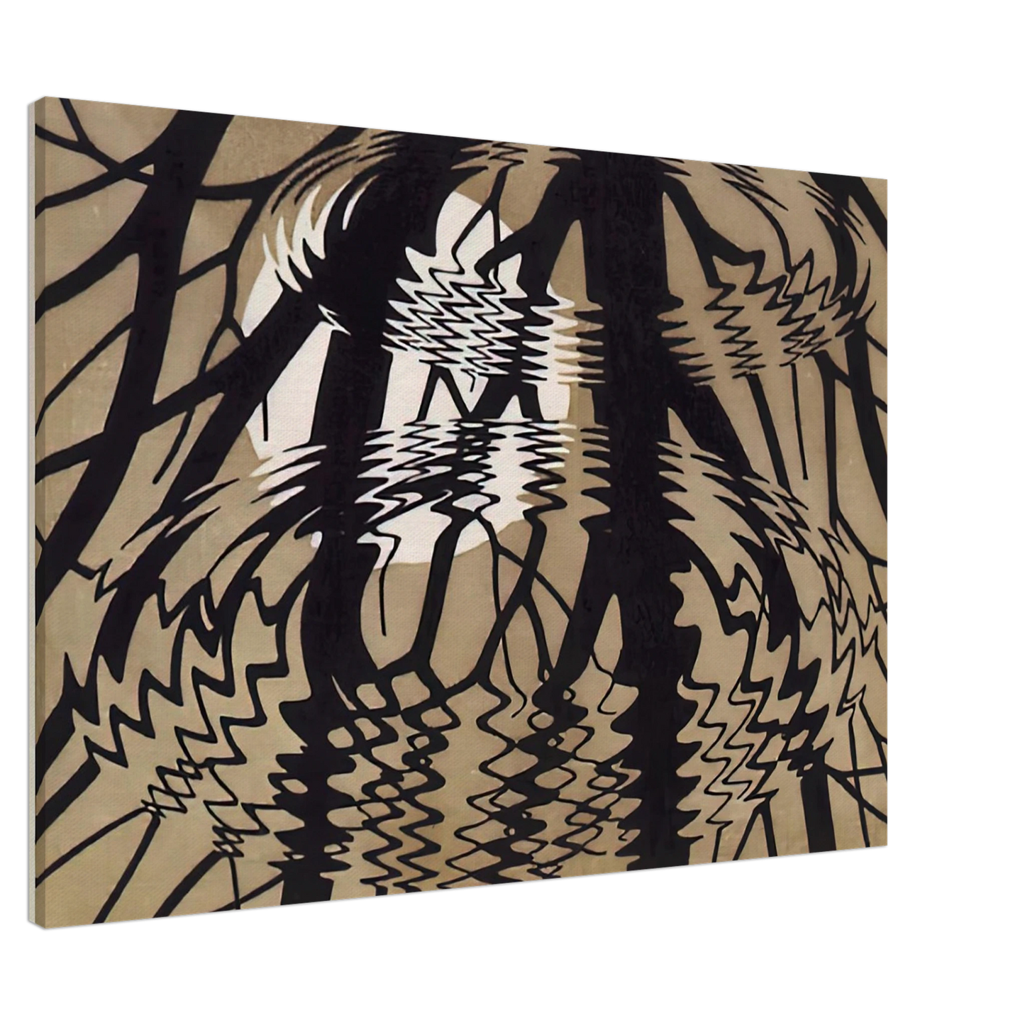 MC Escher - RIPPLED SURFACE COLOUR Canvas - 20x30 cm / 8x12 inches-canvas