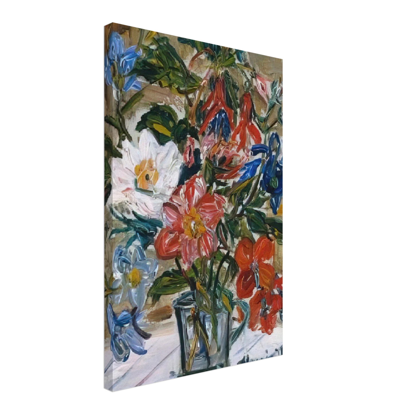 Maurice Utrillo - VASE WITH FLOWERS Canvas - 40x60 cm / 16x24 inches-canvas