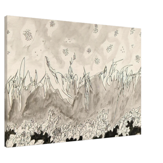 Gene Davis - Seascape - 1952 Canvas - 20x30 cm / 8x12 inches-canvas