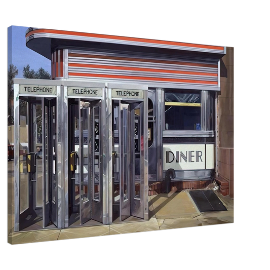 Richard Estes - DINER 1971 Canvas - 20x30 cm / 8x12 inches-canvas