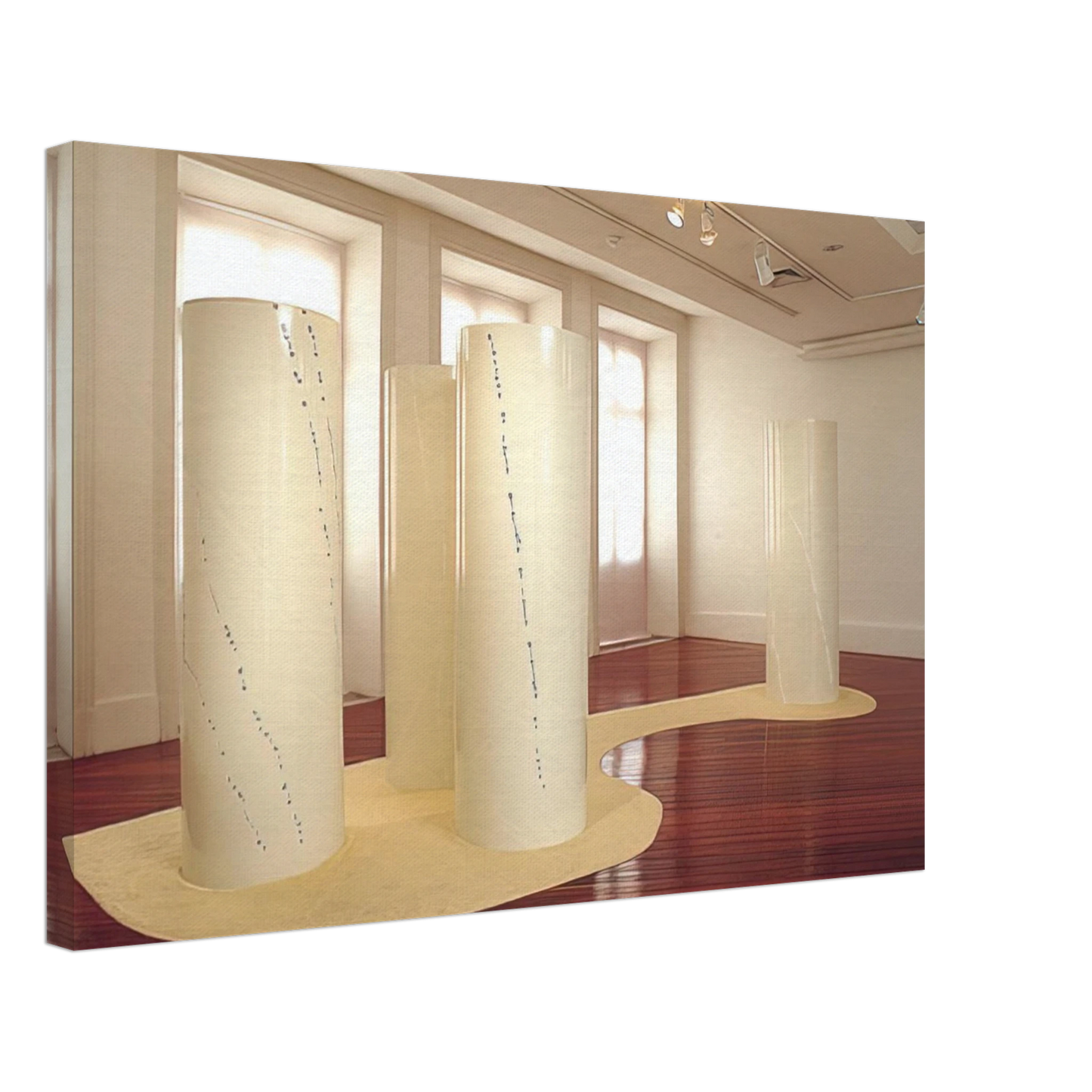 Lygia Pape - Cylinders - 2001 Canvas - 70x100 cm / 28x40 inches-canvas