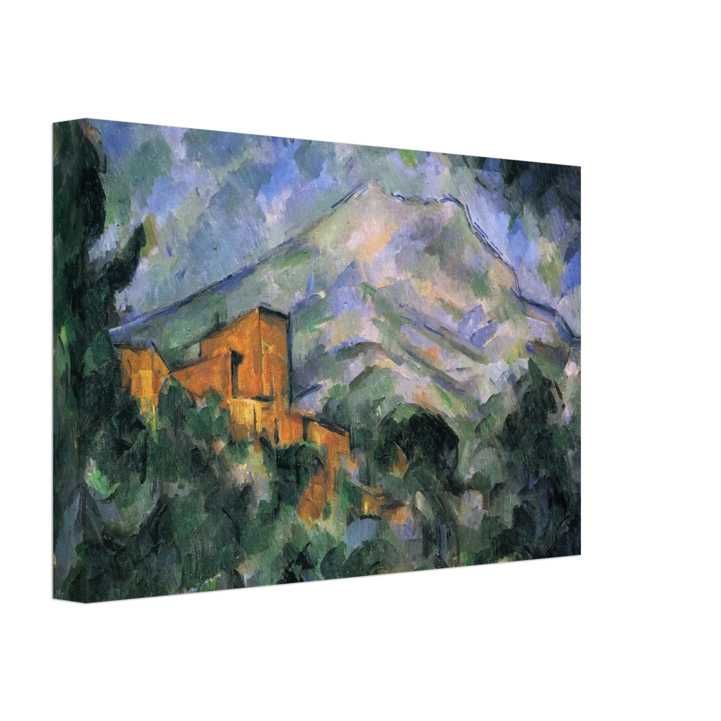 Paul Cezanne - Montagne Sainte-Victoire and the Black Chateau Canvas - 40x60 cm / 16x24 inches-canvas