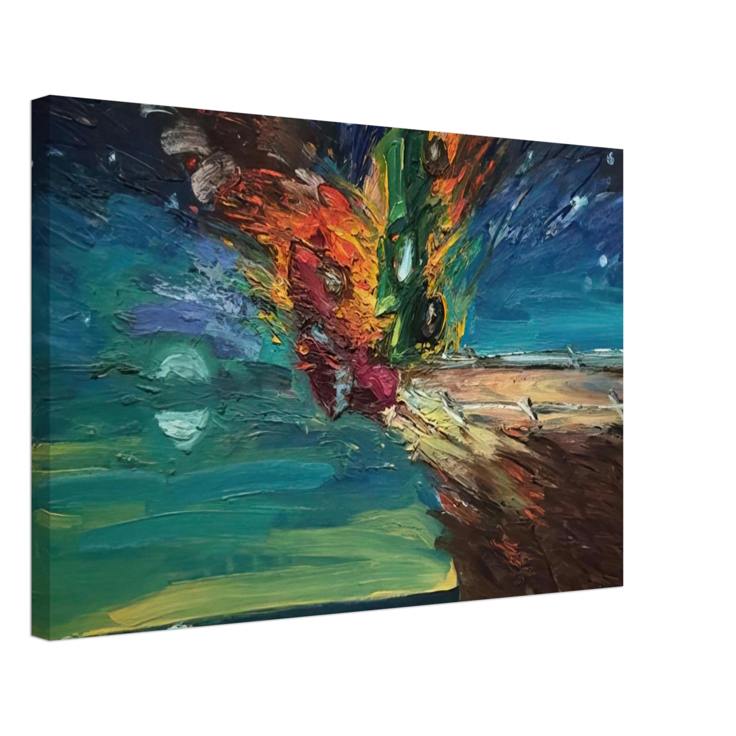 Carlos Almaraz - Over the Edge - 1984 Canvas - 40x60 cm / 16x24 inches-canvas